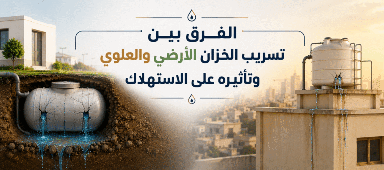 المدونة مقارنة بين عزل الخزان الأرضي وفحص الخزان العلوي لتفادي التسربات